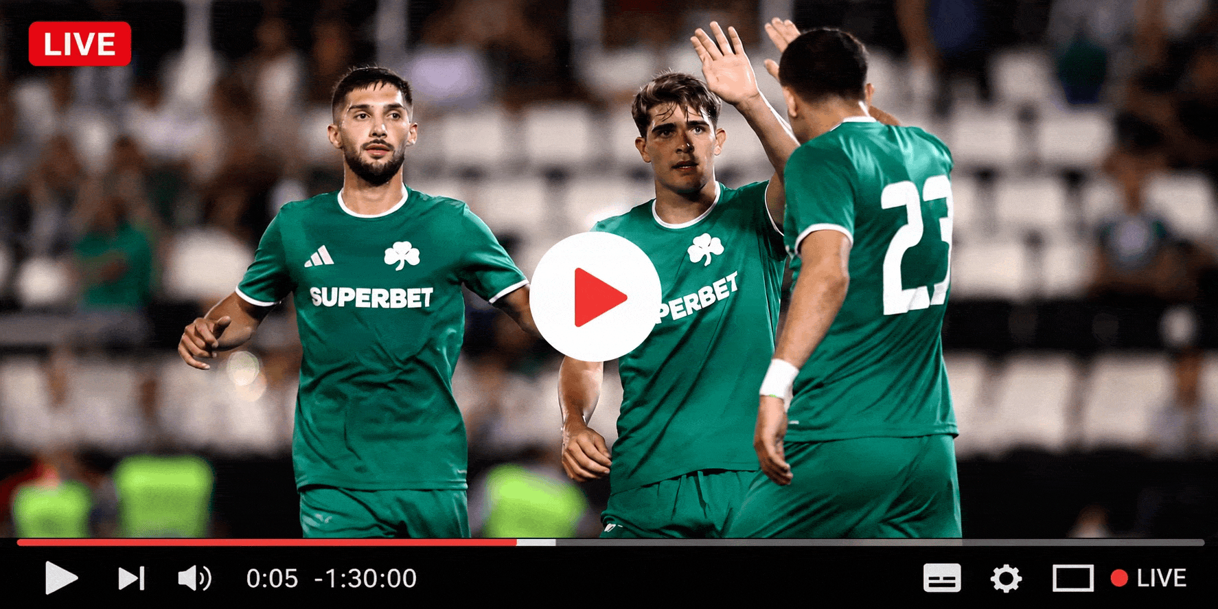 Ραπίντ Βιέννης - Παναθηναϊκός Κανάλι (Live Streaming*)